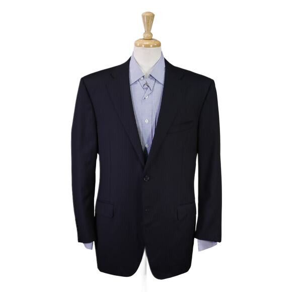 Canali 1934 Navy Blue Tonestripe 2-Btn Blazer Jacket 44R - Picture 1 of 9